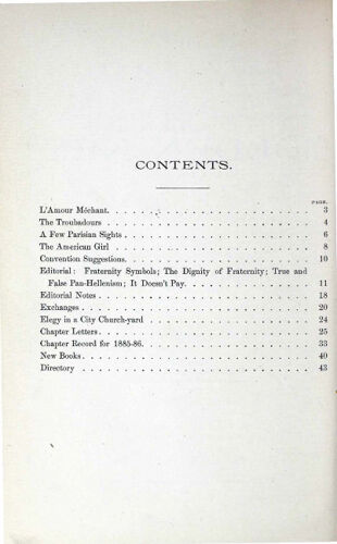 The Golden Key, Vol. 3, No. 4 Table of Contents (image)